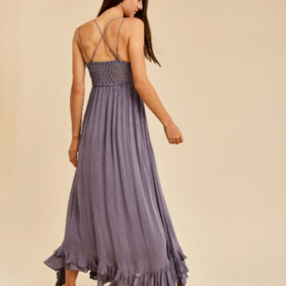 Free People Fp One "Adella" Slip Crochet Dress S - Picture 2 of 11